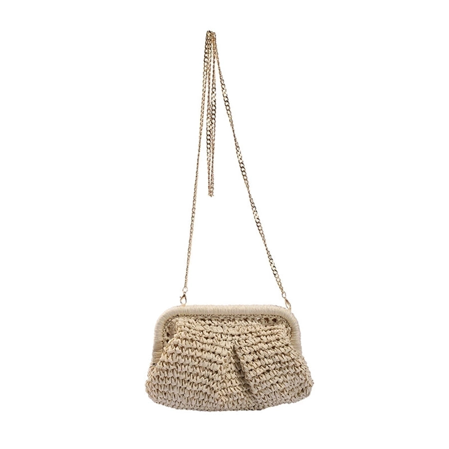 women's all seasons polyester vintage style straw bag