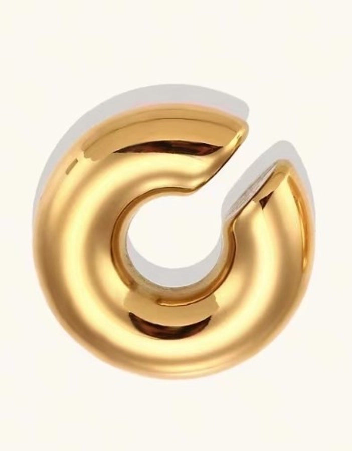 1 Piece Simple Style Solid Color Plating Stainless Steel Ear Cuffs