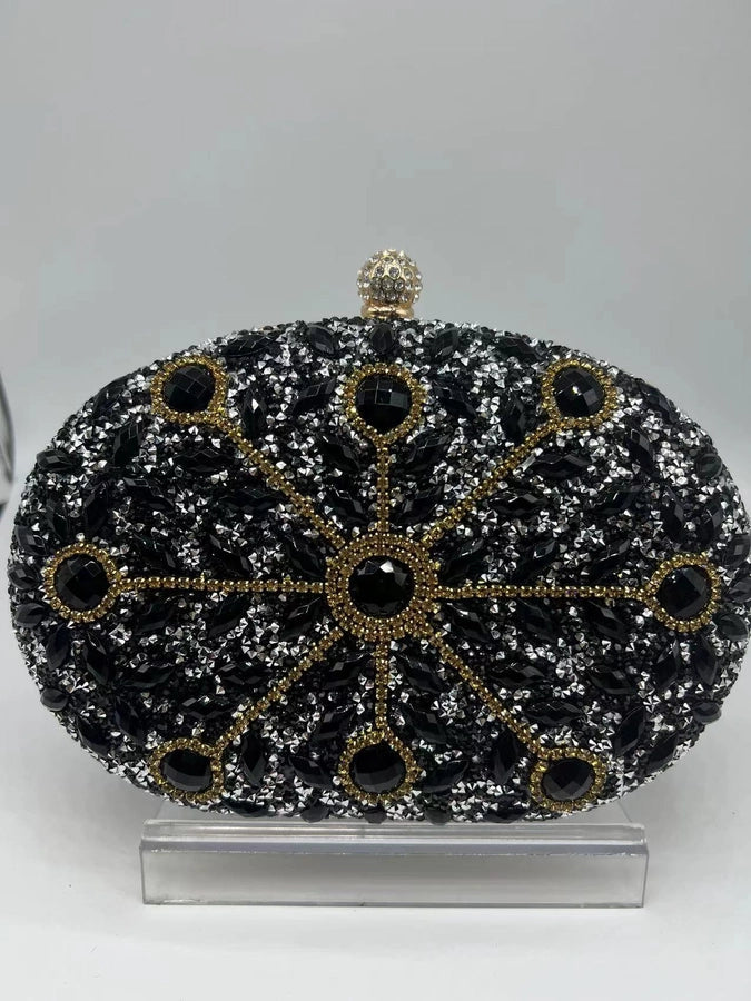 Sunflower Diamond-encrusted Dinner Bag Fashion Banquet Women's Clutch Bag Personality Dress Evening Bag