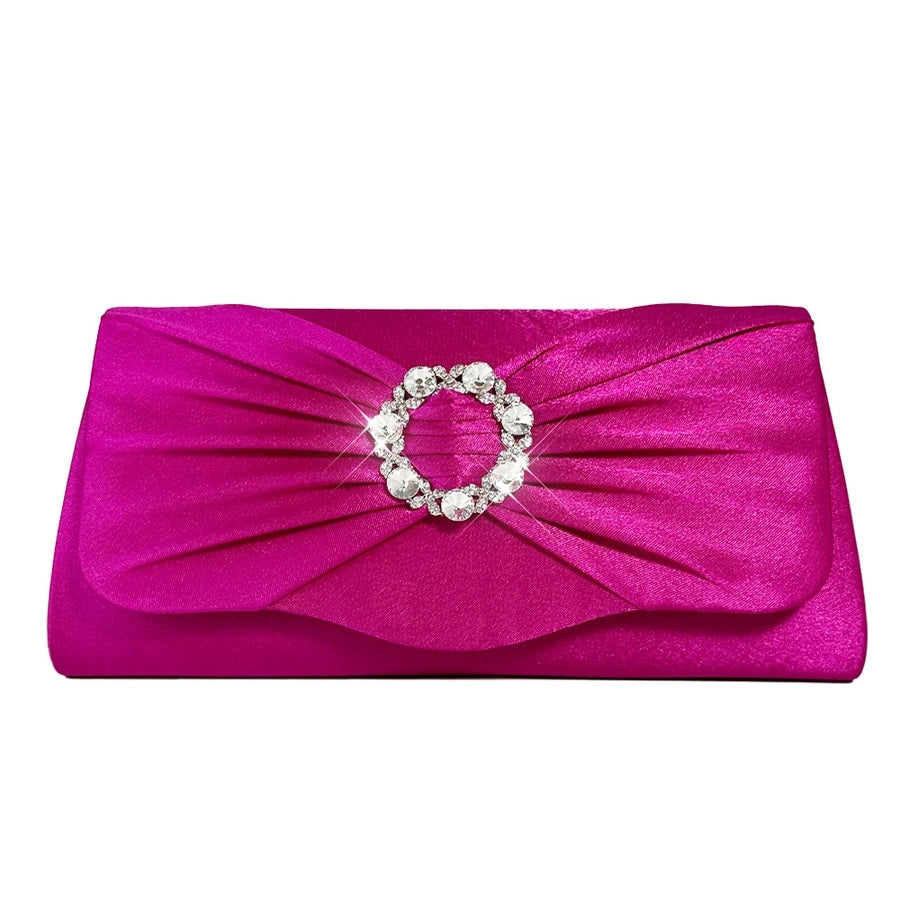 Black Silver Rose Red Nylon Solid Color Square Evening Bags