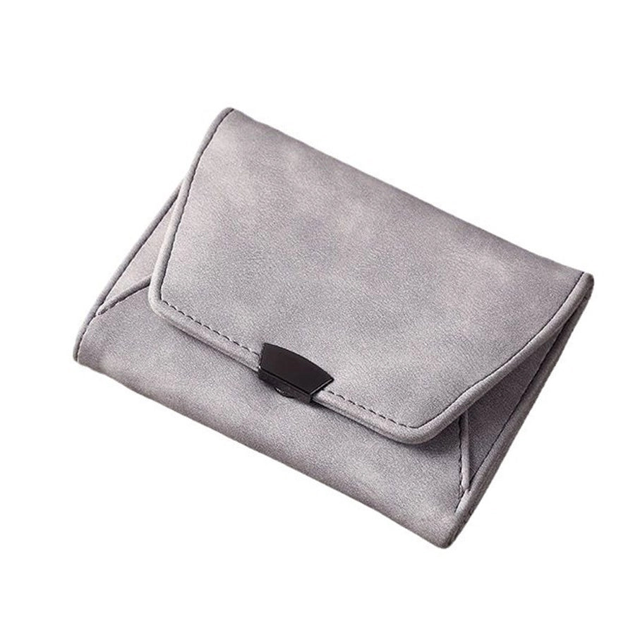 Short Small Wallet TikTok hot Women's Vintage Frosted Leather Niche Design Coin Purse Card Holder One Small Wallet