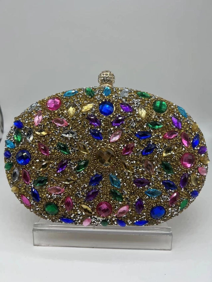 Sunflower Diamond-encrusted Dinner Bag Fashion Banquet Women's Clutch Bag Personality Dress Evening Bag