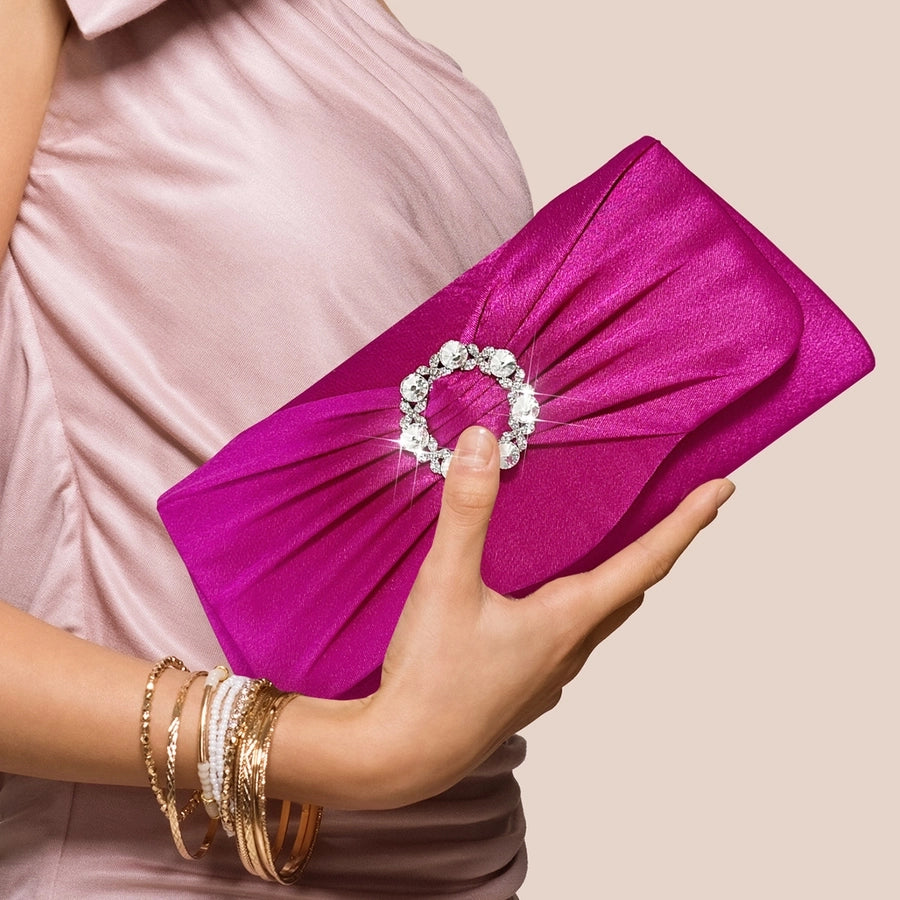 Black Silver Rose Red Nylon Solid Color Square Evening Bags