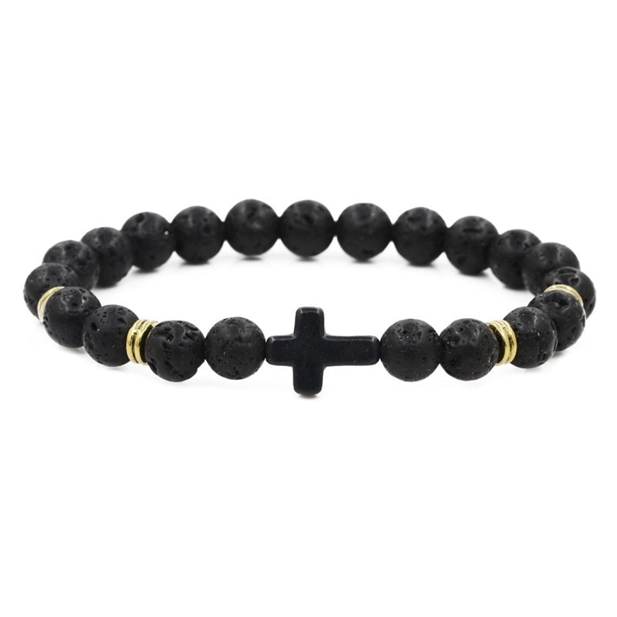alloy fashion cross bracelet (red pine) nhyl0582-red-pine