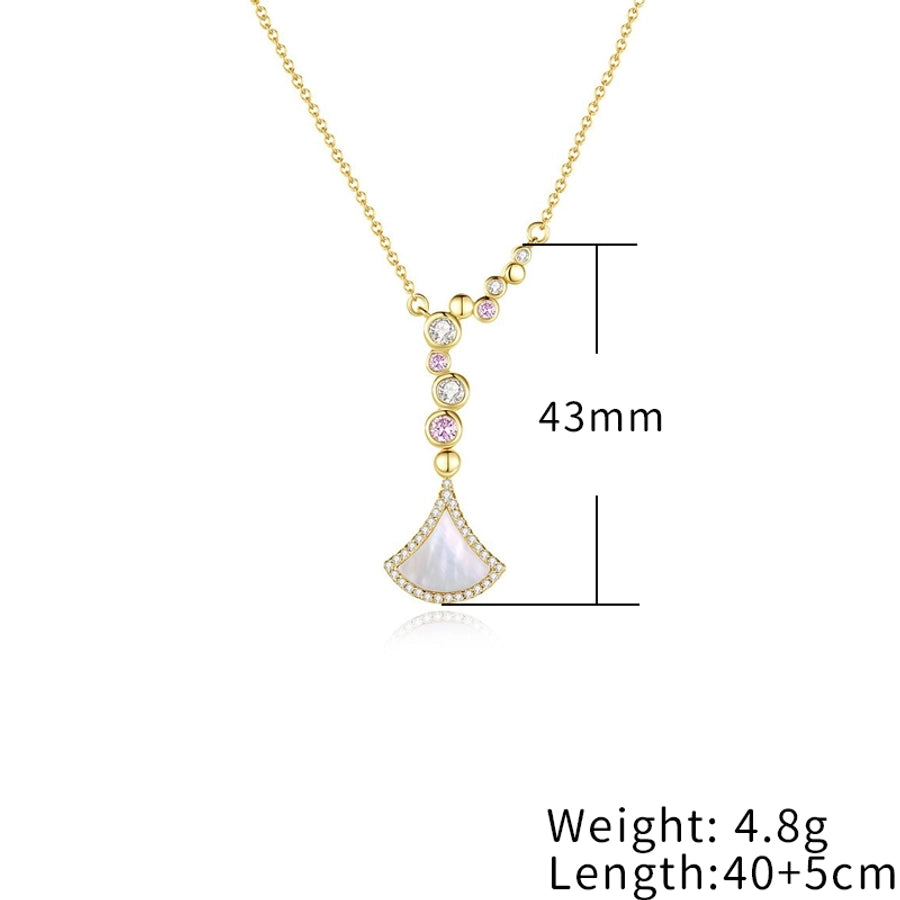 Elegant Simple Style Commute Geometric Copper Alloy Polishing Inlay Zircon K Gold Plated Women's Jewelry Set