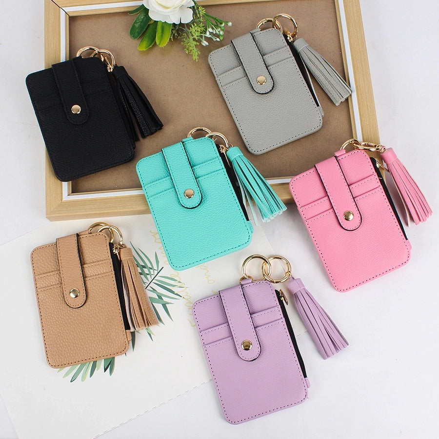 Women's Leopard Pu Leather Open Card Holders
