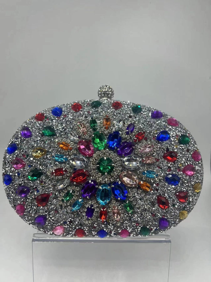Sunflower Diamond-encrusted Dinner Bag Fashion Banquet Women's Clutch Bag Personality Dress Evening Bag