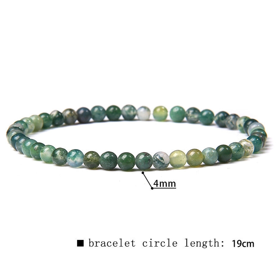 simple style marble natural stone beaded bracelets