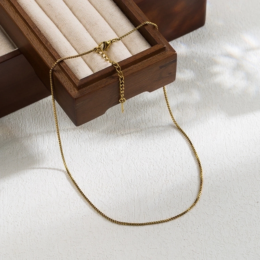 Jewelry Casual Simple Style Solid Color 304 Stainless Steel Plating Necklace