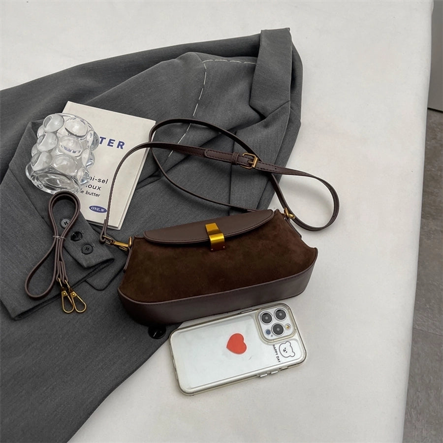 Autumn Winter Retro Bag 2024 New Fashion Underarm Bag Simple Women's Bag Casual Western Style Elegant Messenger Bag