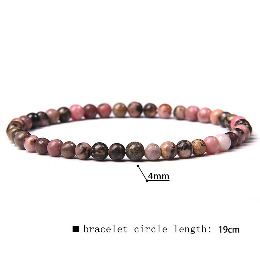 simple style marble natural stone beaded bracelets