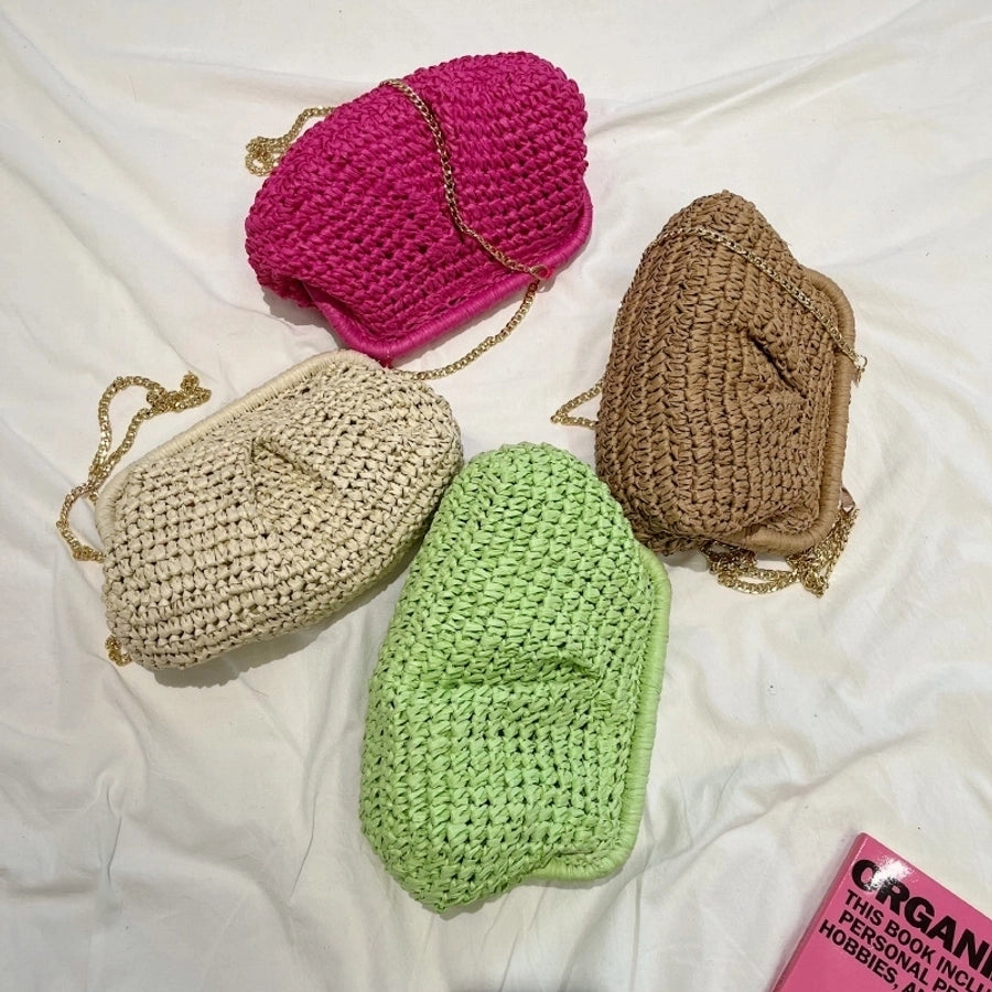 women's all seasons polyester vintage style straw bag