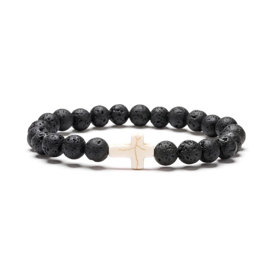 alloy fashion cross bracelet (red pine) nhyl0582-red-pine