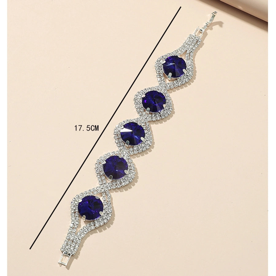 Glam Luxurious Fashion Artificial Gemstones Artificial Gemstones  Chain & Link Bracelets