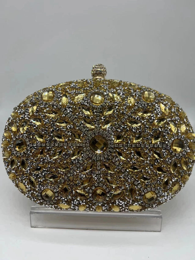 Sunflower Diamond-encrusted Dinner Bag Fashion Banquet Women's Clutch Bag Personality Dress Evening Bag