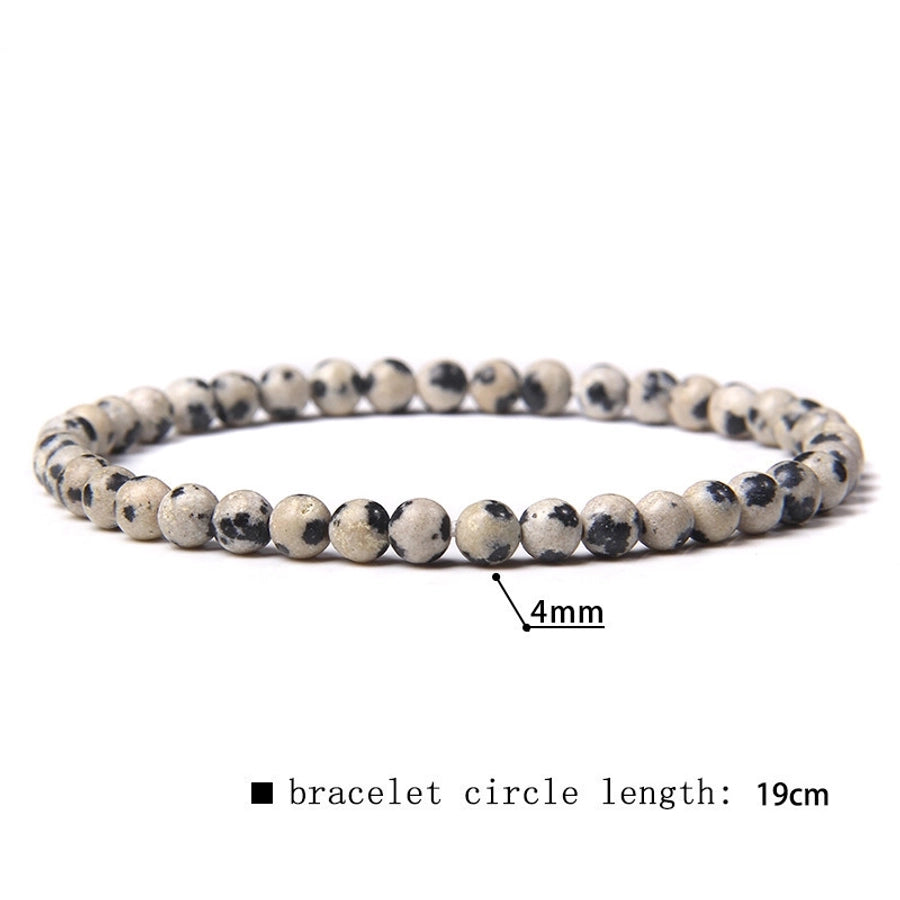 simple style marble natural stone beaded bracelets