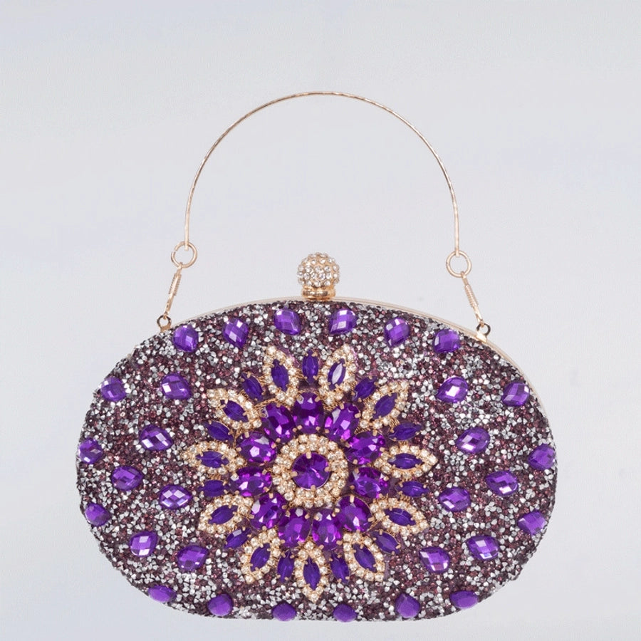 Sunflower Diamond-encrusted Dinner Bag Fashion Banquet Women's Clutch Bag Personality Dress Evening Bag