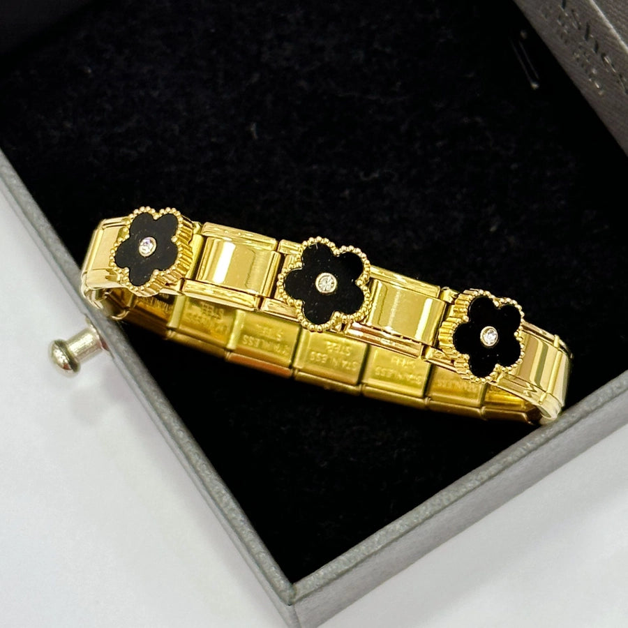 Casual Retro Star Heart Shape 304 Stainless Steel Zircon wristband In Bulk