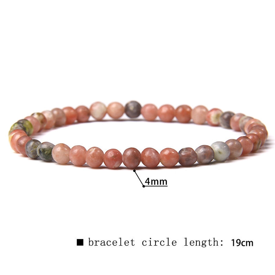 simple style marble natural stone beaded bracelets