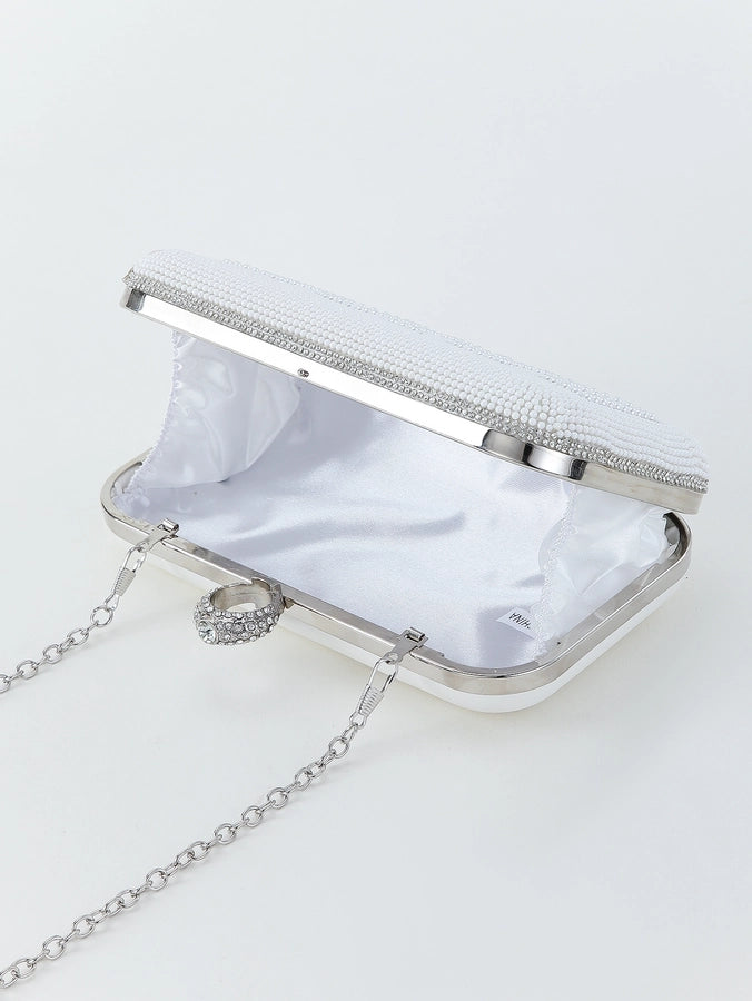 MRS English BRIDE letter rhinestone Pearl evening bag wedding wedding banquet clutch evening bag