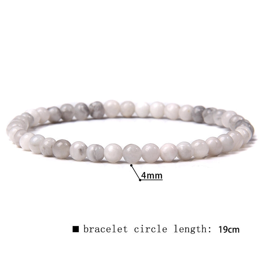 simple style marble natural stone beaded bracelets