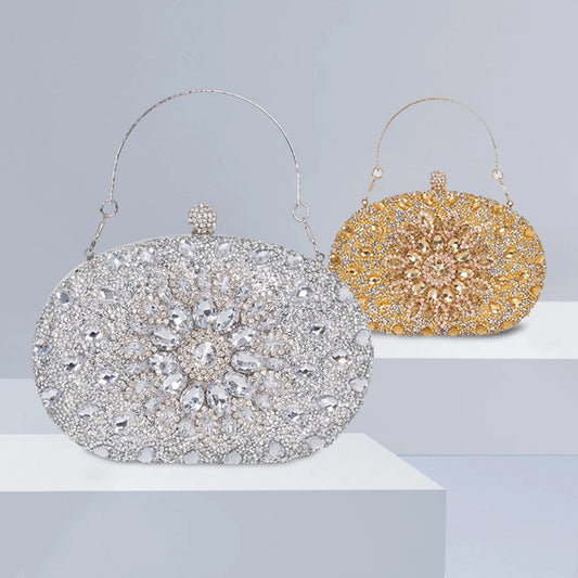 Sunflower Diamond-encrusted Dinner Bag Fashion Banquet Women's Clutch Bag Personality Dress Evening Bag