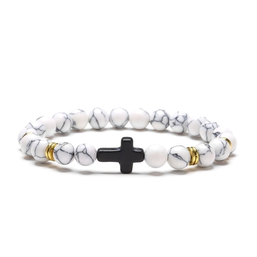 alloy fashion cross bracelet (red pine) nhyl0582-red-pine
