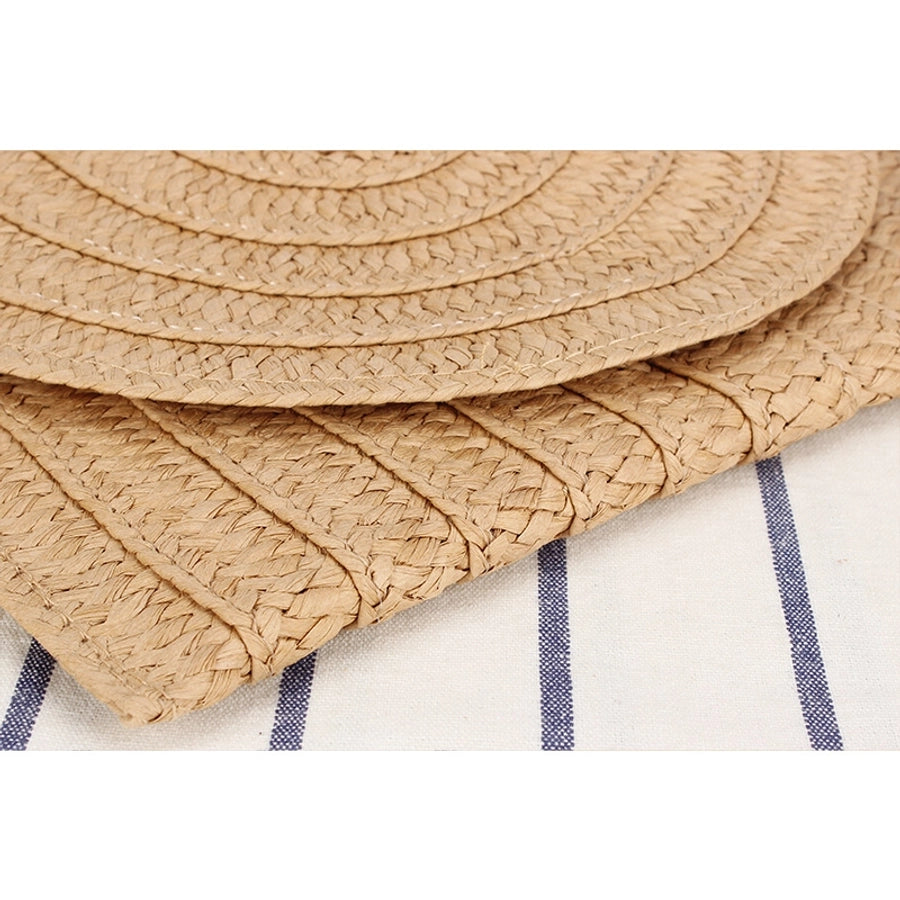 Women's Basic Beach Solid Color Paper string Shopping bags