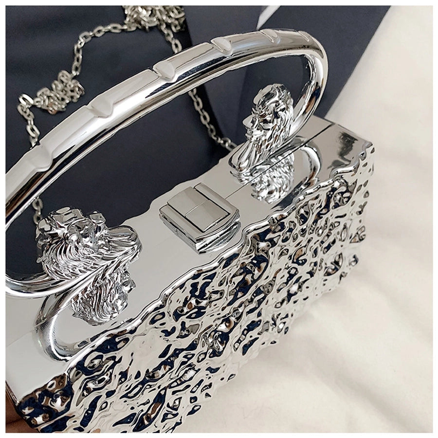 Gold Silver Rose Red Arylic Solid Color Square Evening Bags