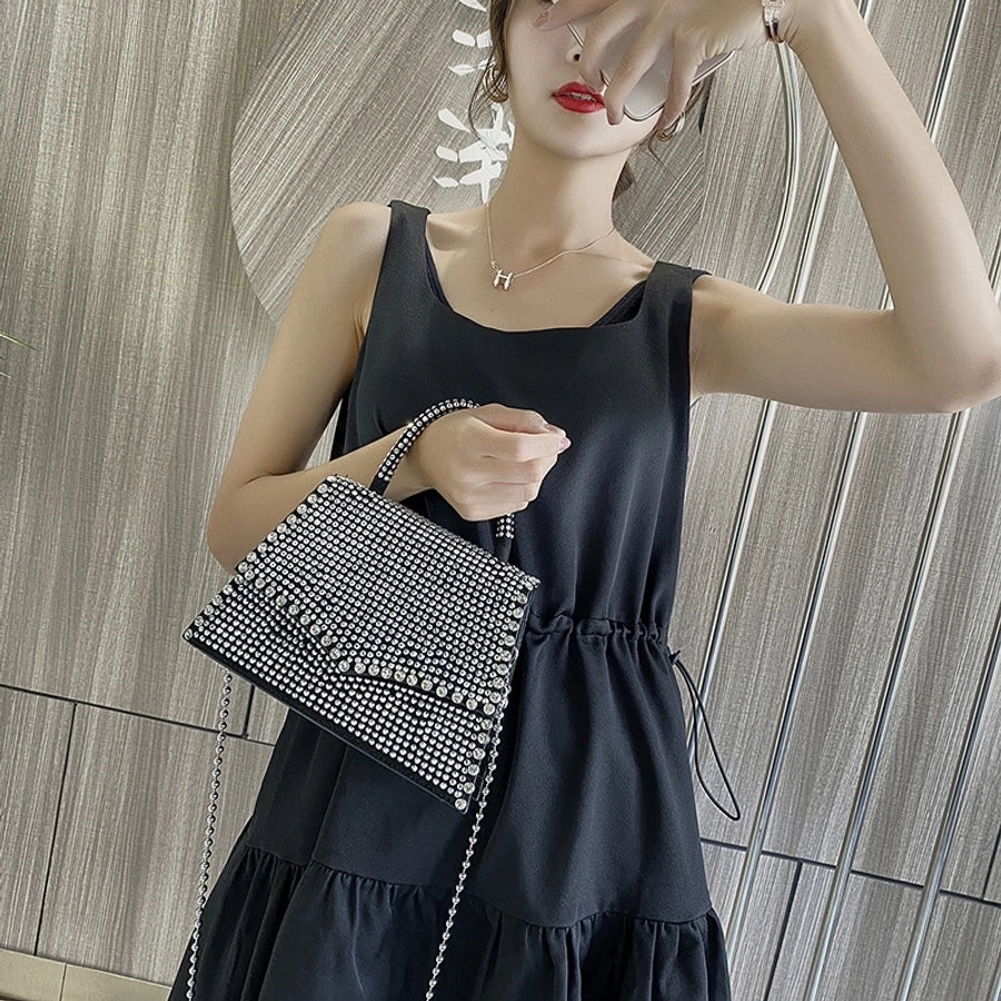 medium pu leather square bag