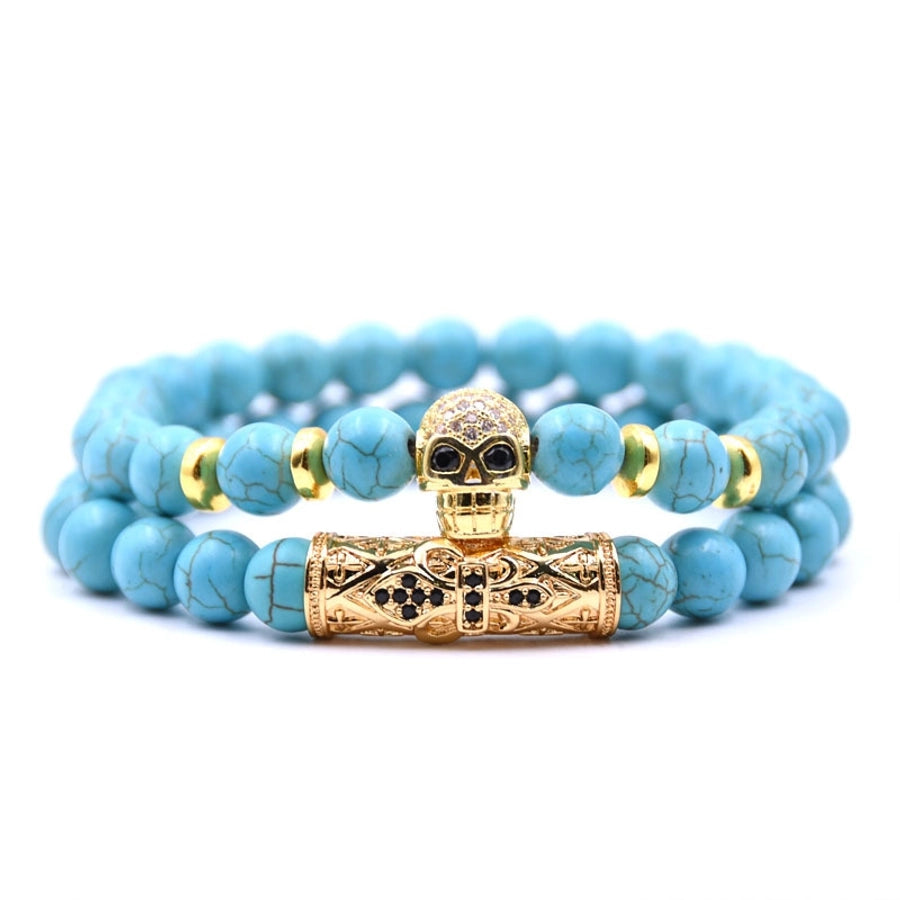 Fashion Skull natural stone No Inlaid Bracelets In Bulk