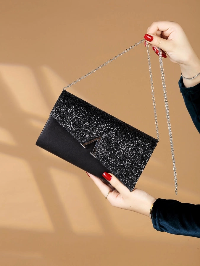 New in stock Sequins PU Clutch Bag Women Fashion Evening Bag Prom Party Women's Bag