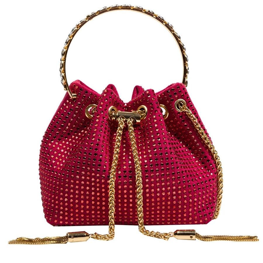 women's small pu leather fashion bucket bag
