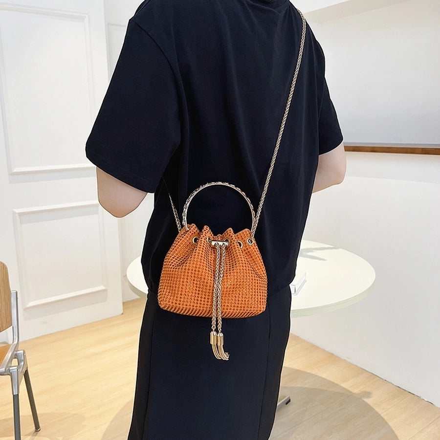 women's small pu leather fashion bucket bag