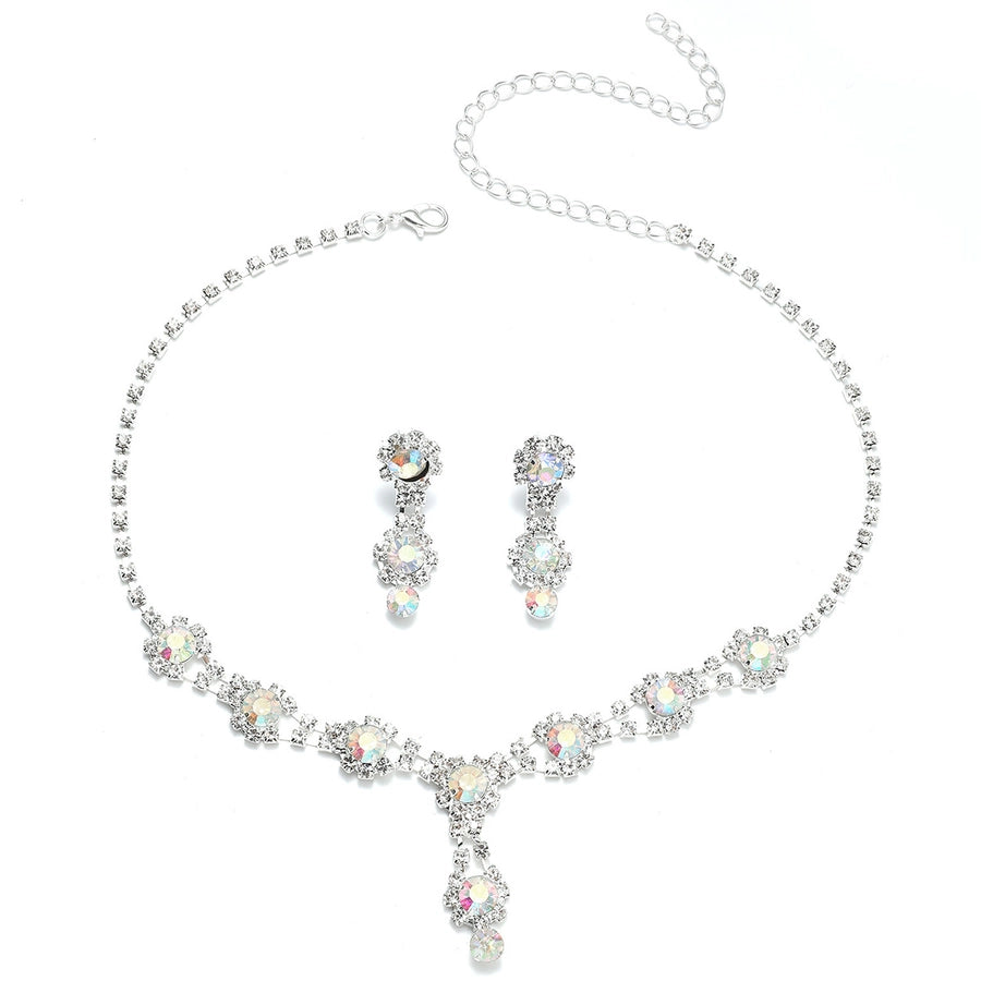 Elegant Luxurious Queen Geometric Alloy Rhinestones Silver Plated Women's