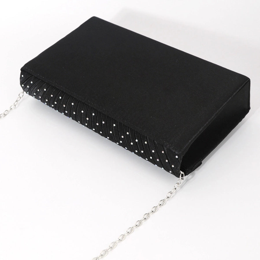 Women's black evening bag fashion clutch high-end banquet party banquet hot rhinestone evening bag bridesmaid bag