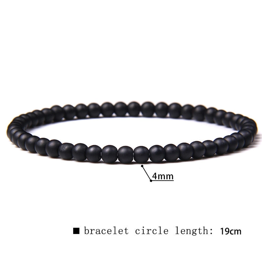 simple style marble natural stone beaded bracelets