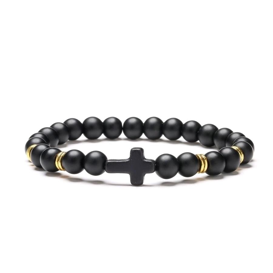 alloy fashion cross bracelet (red pine) nhyl0582-red-pine