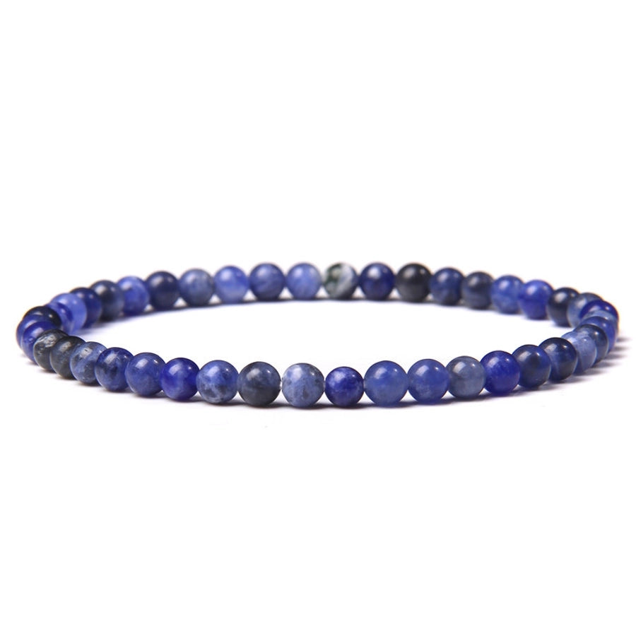 simple style marble natural stone beaded bracelets