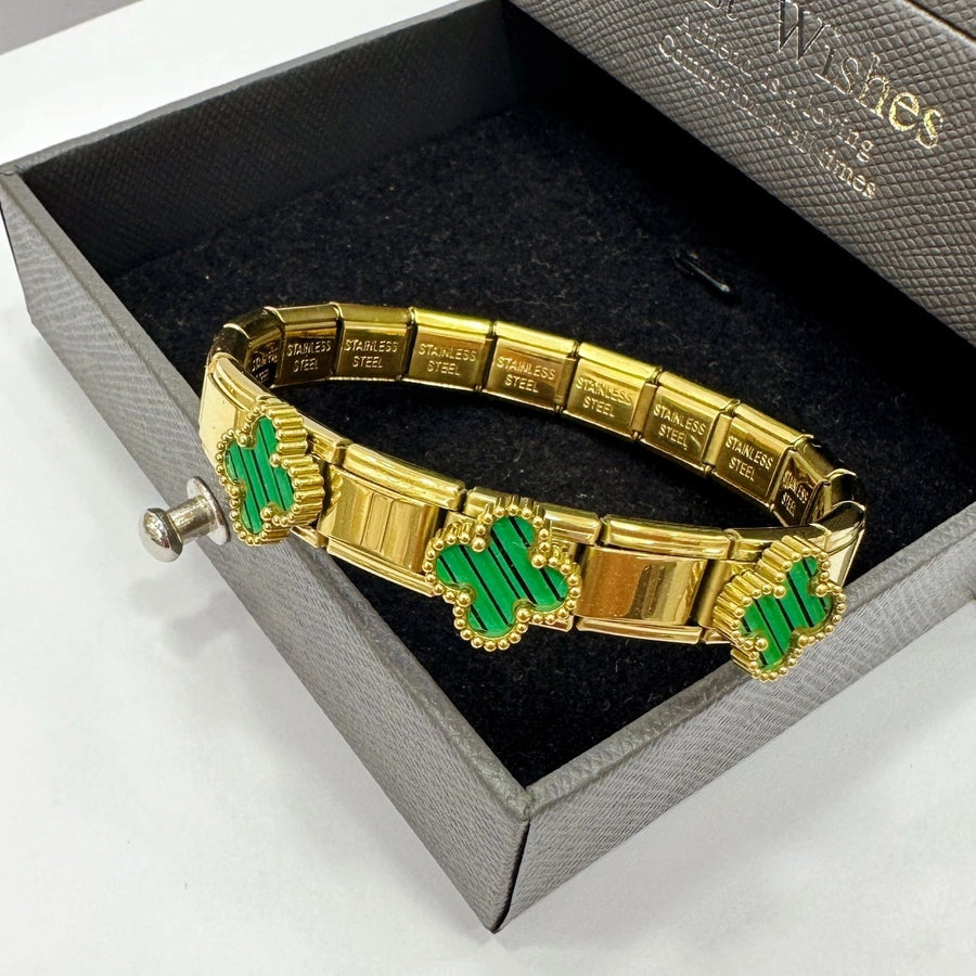 Casual Retro Star Heart Shape 304 Stainless Steel Zircon wristband In Bulk