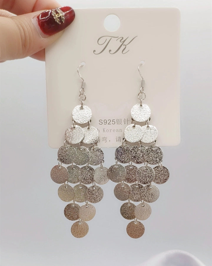 1 pair elegant star tassel heart shape inlay alloy artificial pearls rhinestones glass earrings