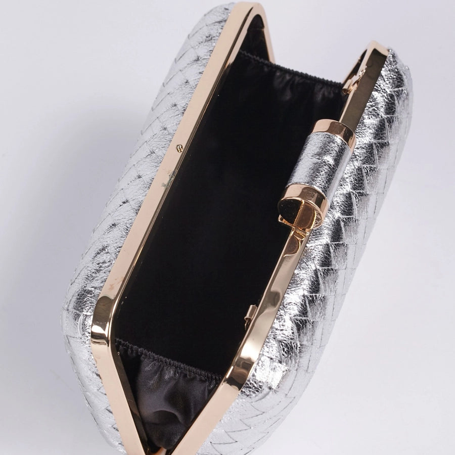 Pu Leather Solid Color Square Evening Bags