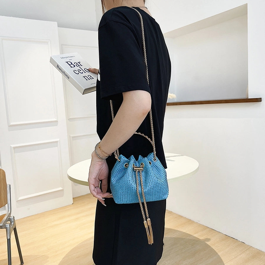 women's small pu leather fashion bucket bag