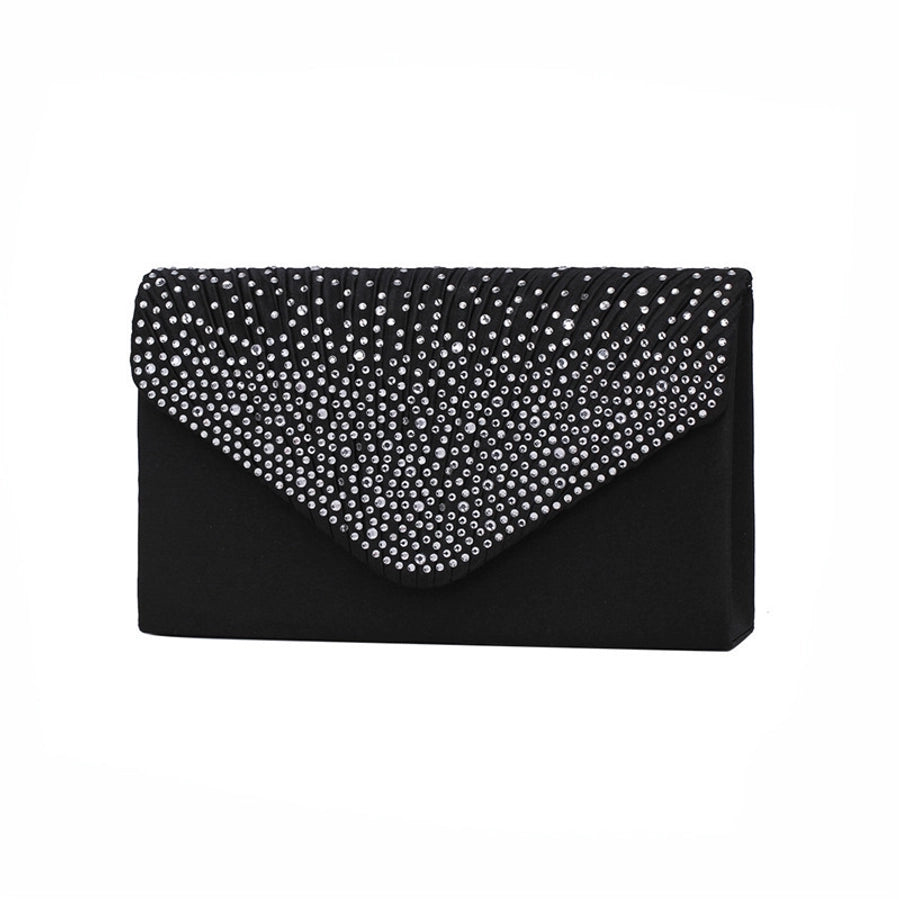 Black White Red Nylon Solid Color Evening Bags