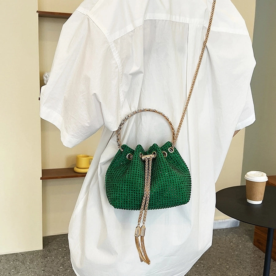 women's small pu leather fashion bucket bag