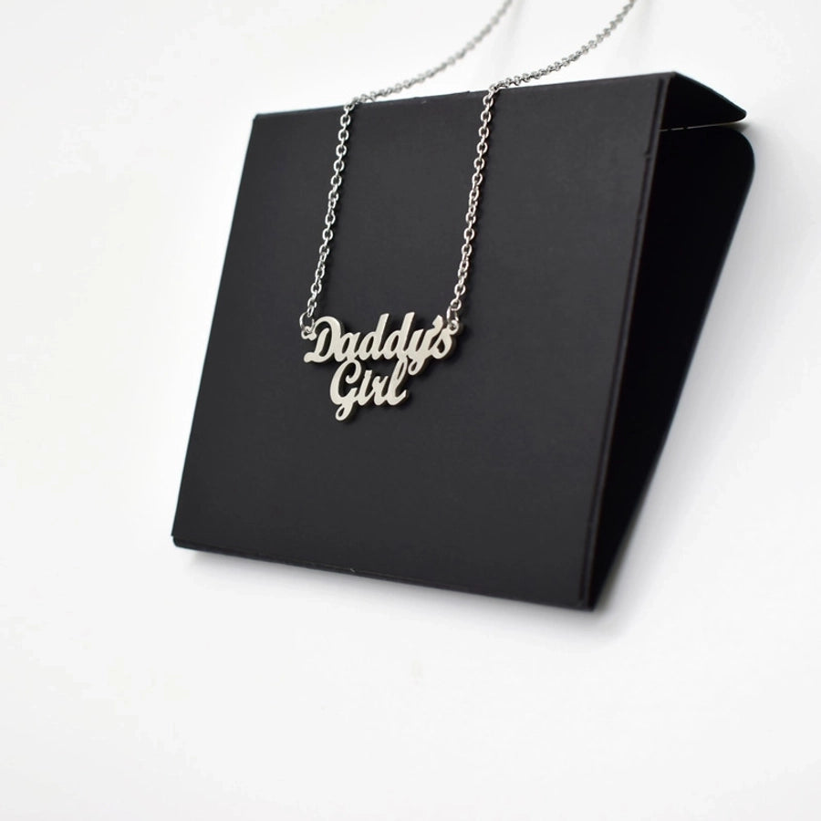 Jewelry French Style Simple Style Letter 304 Stainless Steel Iron Slice Necklace