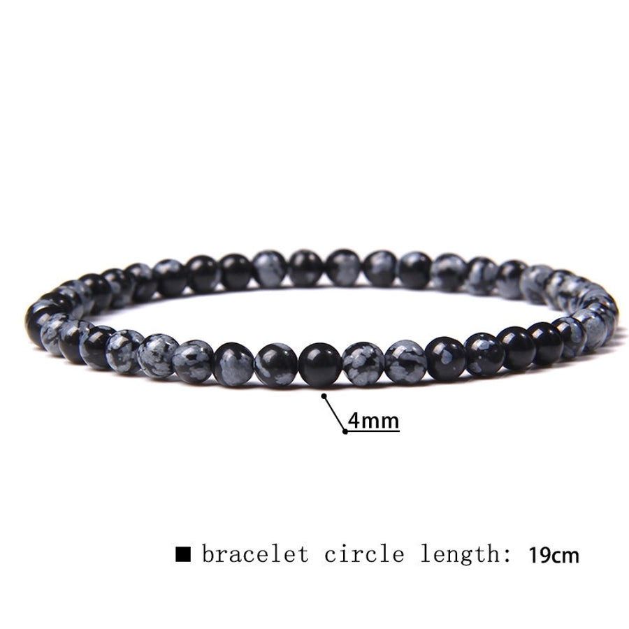 simple style marble natural stone beaded bracelets