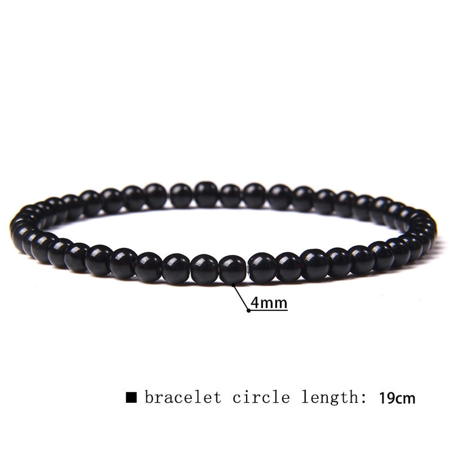 simple style marble natural stone beaded bracelets
