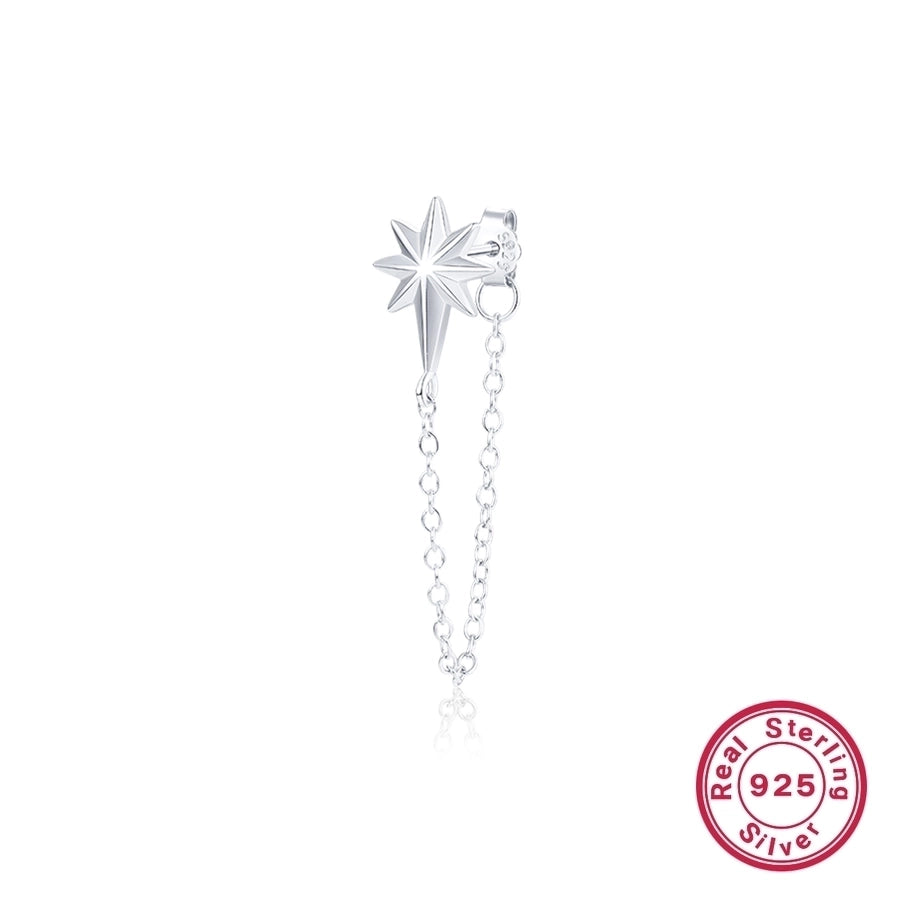 1 piece simple style classic style flower snake lightning plating inlay sterling silver zircon 18k gold plated white gold plated drop earrings