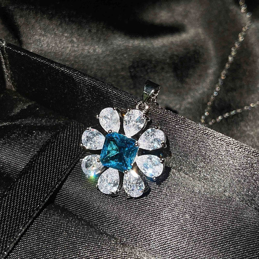 Copper Flower Gem Crystal Jewelry Sets